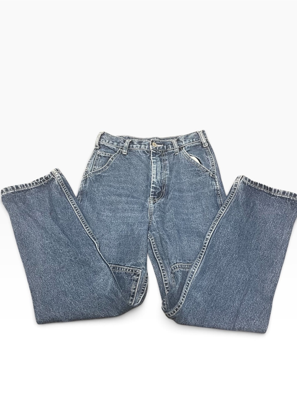 Vintage John Galt High Waistes Blue Patchwork Straight Leg Jeans